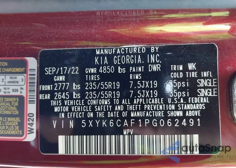 2023 Kia Sportage X-Line from USA, damaged, VIN 5XYK6CAF1PG062491